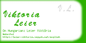 viktoria leier business card